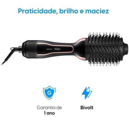 Imagem de Escova Secadora Agile Hair Ion 4 Em 1 1200w Bilvolt - Elgin