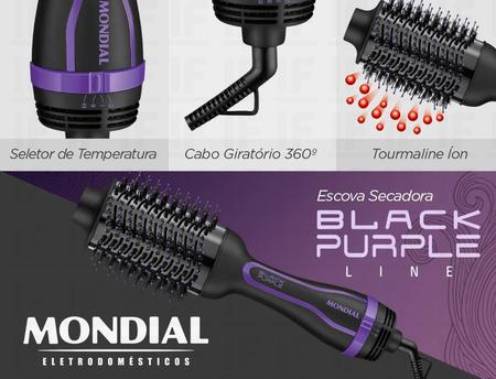 Imagem de Escova Secadora Black Purple Mondial Es-08 220v