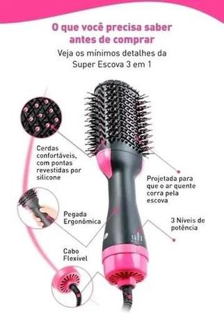 Imagem de Escova Secadora Profissional Seca Alisa E Modela Cabelo