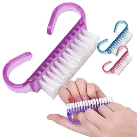 Imagem de Escovinha De Unha Para Acabamento Macia Limpeza Mão Pé Manicure