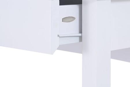 Imagem de Escrivaninha Branca com Gavetas de Madeira e MDF 120 cm Duna Meu Móvel de Madeira - Branco Giz