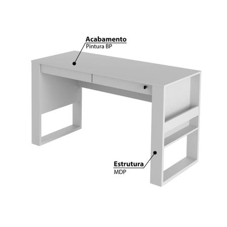 Imagem de Escrivaninha com 2 Gavetas - Branco