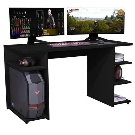 Imagem de Escrivaninha Gamer Para PC XP 1000 Giga Móveis - Preto Black