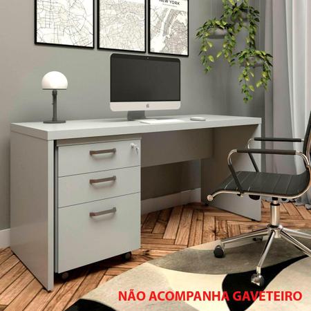 Imagem de Escrivaninha Home Office 150cm Tampo 40mm Pés Painel