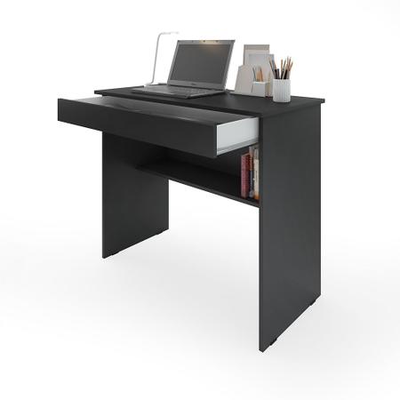 Imagem de Escrivaninha/Mesa de Computador com 1 Gaveta e Prateleira Organizadora para Quarto ou Escritório de Estudo Notebook