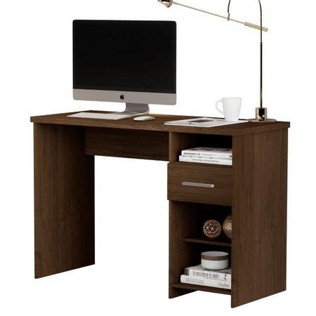 Imagem de Escrivaninha Mesa de Computador Dunrio com gaveta cor Cedro rústico
