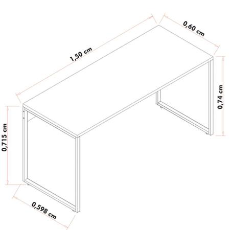 Mesa de Escritório Studio Branca 150 cm