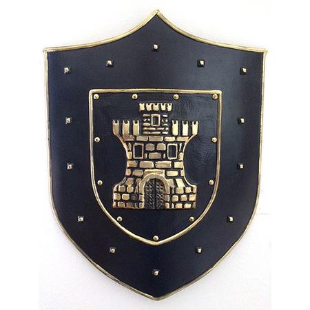 Imagem de Escudo Medieval de parede em fibra  KG  New Castle 62 x 47