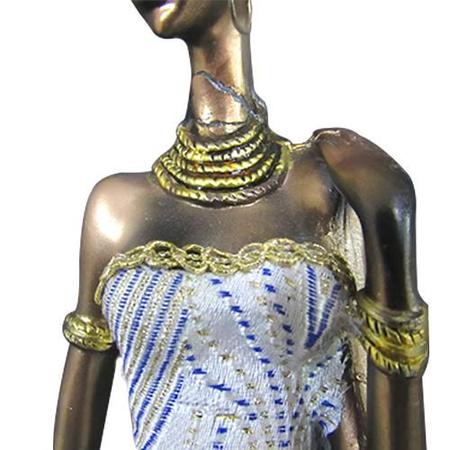 Imagem de Escultura Africana Decorativa - 40x7,5cm - Escultura de Luxo com Design Clássico Requintado - Arte Decorativa Única!