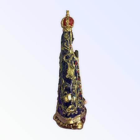 Escultura Aparecida Manto Bordado 15 Cm Resina - Bialluz Presentes Imagem de Escultura Aparecida Manto Bordado 15 Cm Resina