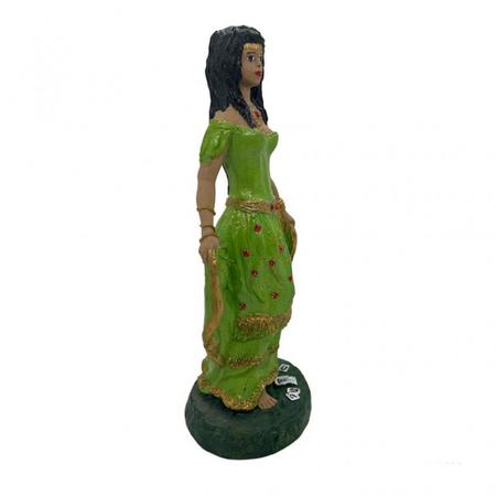 Imagem de Escultura Cigana Verde Clara Esmeralda 23 cm em Resina