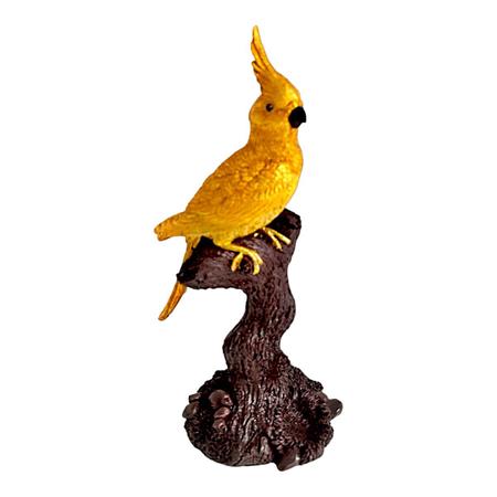 Escultura Decorativa Pássaro Calopsita Resina 23cm - Tiger Gifts Imagem de Escultura Decorativa Pássaro Calopsita Resina 23cm