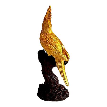 Escultura Decorativa Pássaro Calopsita Resina 23cm - Tiger Gifts Imagem de Escultura Decorativa Pássaro Calopsita Resina 23cm