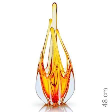 Imagem de Escultura Em Cristal Murano Âmbar - São Marcos 48Cm