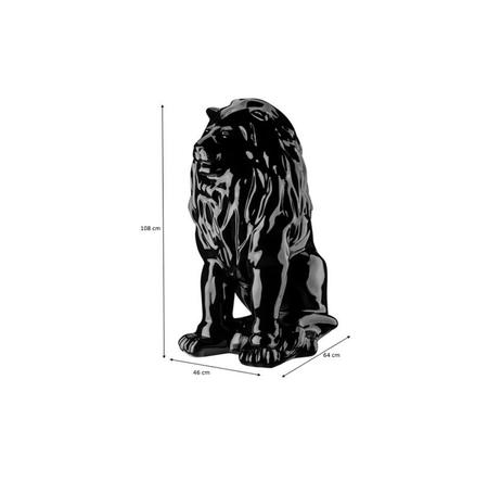 Imagem de Escultura Estátua Decorativa Leão Sentado 108cm