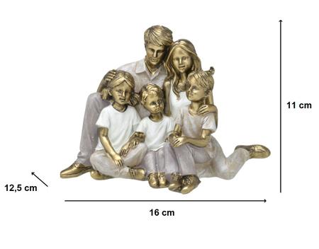 Imagem de Escultura Familia Casal Com Filha e Dois Filhos Em Resina