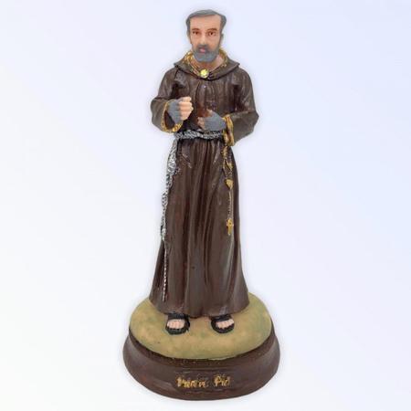Escultura Padre Pio 15 cm em Resina - META ATACADO Imagem de Escultura Padre Pio 15 cm em Resina