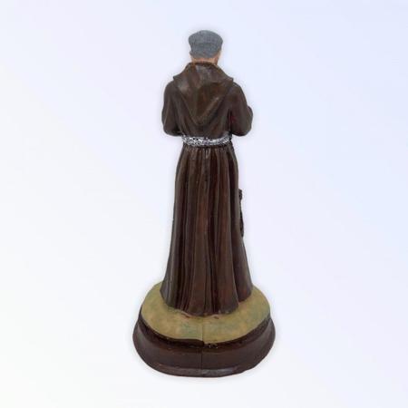 Escultura Padre Pio 15 cm em Resina - META ATACADO Imagem de Escultura Padre Pio 15 cm em Resina