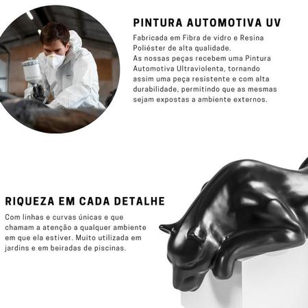 Imagem de Escultura Pantera Ataque Gigante, Luxo Alta Qualidade 205 CM