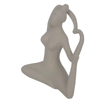Imagem de Escultura Yoga em Porcelana - Branco - Braço Coração (16CM)