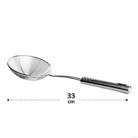 Imagem de Escumadeira de inox 33cm utensílios pra cozinha