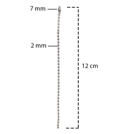 Imagem de Esfera Redonda Bola Transparente Acrílico 5cm + Corrente Bolinha 140 un