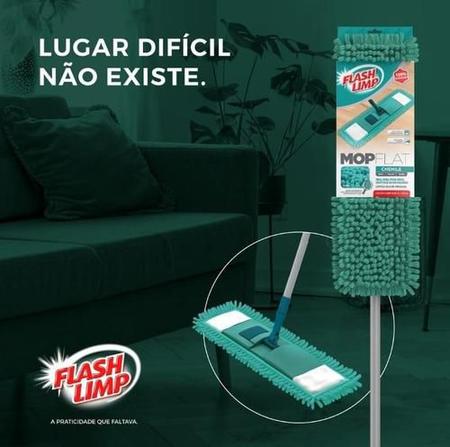 Imagem de Esfregão Vassoura Mop Flat Chenile Flash Limp Tira Pó Original
