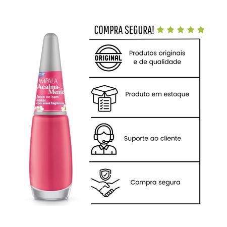 Imagem de Esmalte acalma mente foco no bem estar manicure impala 7,5ml