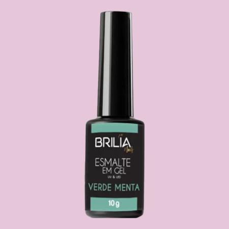 Imagem de Esmalte Em Gel Para Unhas Verde Menta 10g   - Brilia Nails