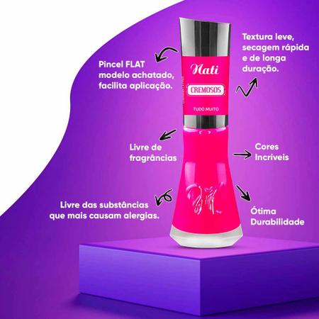 Esmaltes 8ml Linha de Tratamento 5 free para Unhas - Nati Imagem de Esmaltes 8ml Linha de Tratamento 5 free para Unhas - Nati