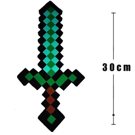 Espada Minecraft diamante brinquedo mdf resistente 30cm em