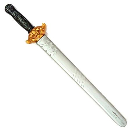 Imagem de Espada Medieval Preta e Dourada de Plástico