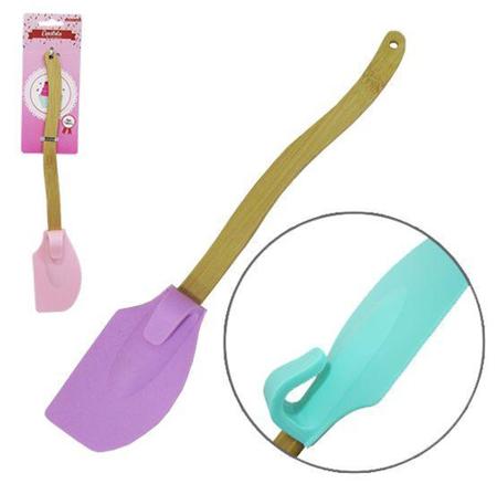 Imagem de Espatula de pao duro de silicone com gancho descanso 29x5,5cm linha confeiteiro - FU XING