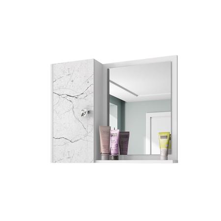 Imagem de Espelheira para Banheiro 1 Porta 2 Prateleiras Gênova