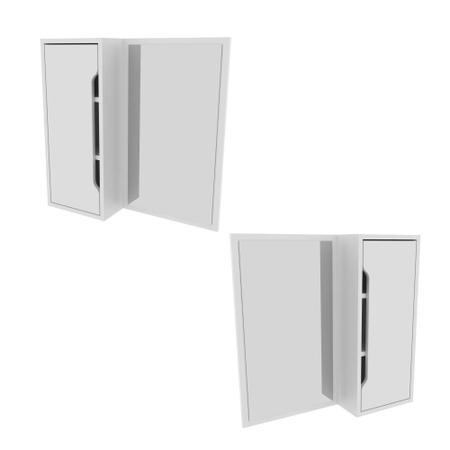 Espelheira para Banheiro 1 Porta Tecno Mobili BN3648 Branco - Tecnomobili Imagem de Espelheira para Banheiro 1 Porta Tecno Mobili BN3648 Branco