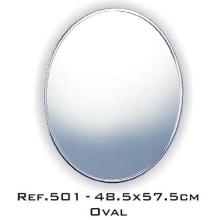 Imagem de Espelho 49,5X58Cm Oval C/Mold.501 Cris Metal
