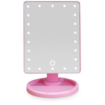 Imagem de Espelho De Mesa Articulado Com Led P/ Maquiagem - Cor Rosa
