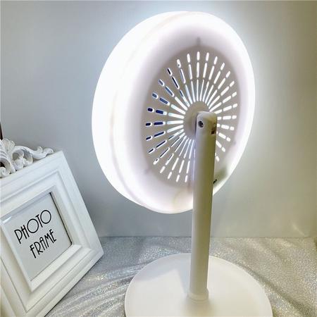Imagem de Espelho De Mesa Maquiagem Iluminação Led Ventilador 5x Zoom