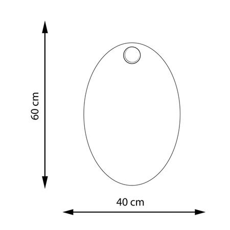 Imagem de Espelho Decorativo Aplique Redondo Pinus  Oval Incolor