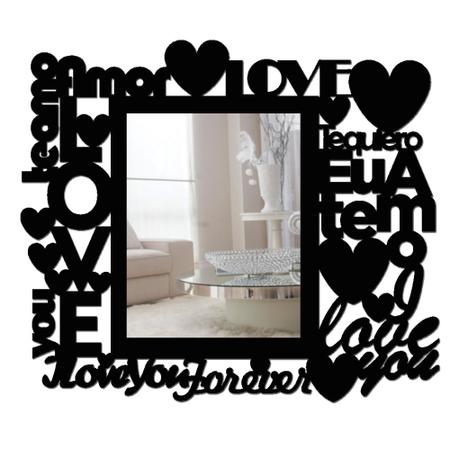 Imagem de Espelho Decorativo Com Moldura - Love