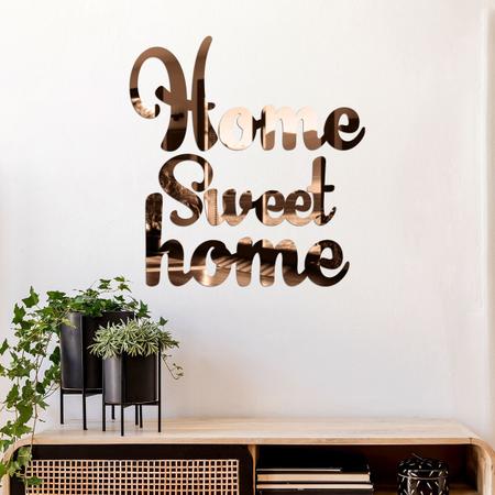 Imagem de Espelho Decorativo Home Sweet Home Bronze