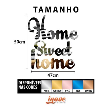 Imagem de Espelho Decorativo Home Sweet Home Bronze