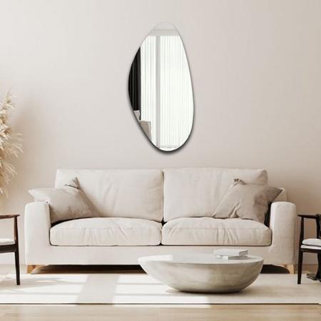 Imagem de Espelho Decorativo Organico Lavabo Rustico Para Sala Quarto 55x85
