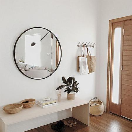 Imagem de Espelho Decorativo Redondo 60x61cm Sala Banheiro