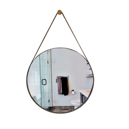 Imagem de Espelho Decorativo Sala Banheiro Vidro 60x60cm Top Caramelo