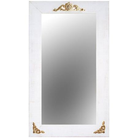 Imagem de Espelho e Moldura Rústica e Apliques Dourados 122cm x 222cm Decore Ponto