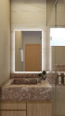 Imagem de Espelho Grande 90X60 Led Banheiro Camarim Parede Sala Salao