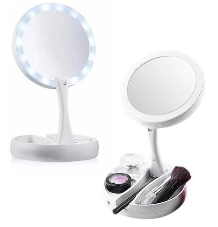 Imagem de Espelho Luz Led Iluminador Mesa Maquiagem Portátil Aumento
