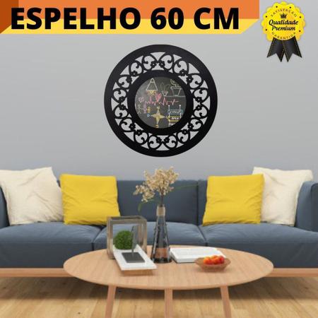 Imagem de Espelho Mandala 60 cm modelado em Mdf Espelho Portugues S01
