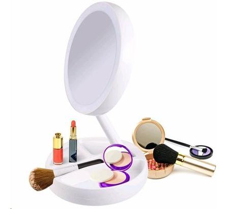 Espelho de maquiagem, espelho de maquilhagem com 80 luzes LED, espelho LED  compacto, espelho cosmético portátil com 3 luzes coloridas, acessórios de  viagem para mulheres ouro rosa : .com.br: Beleza